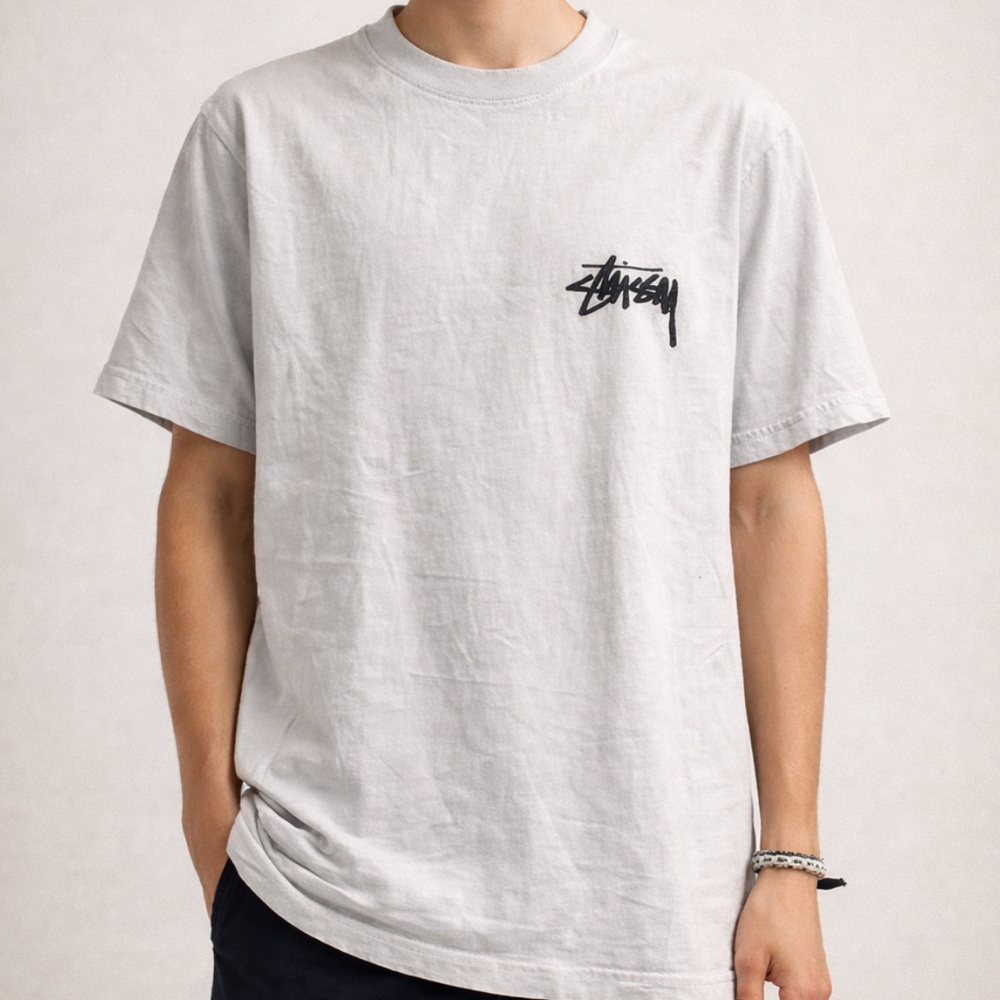 Stussy White and black Design Shirt
